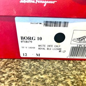 Men’s Ferragamo Borg White/Blue sneakers